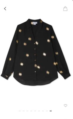 Never Fully Dressed Gold Sun Miley Shirt - Black -Lulu&M IMG 4420