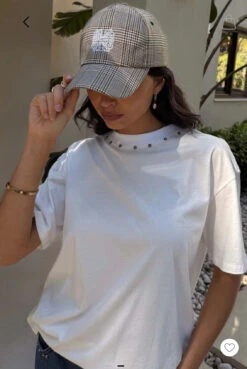 Never Fully Dressed Check Cap - Black/White 7 Never Fully Dressed Check Cap - Black/White -Lulu&M IMG 5092