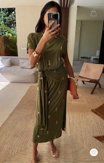 Alternative view of Never Fully Dressed Shell Midi Dress - Khaki