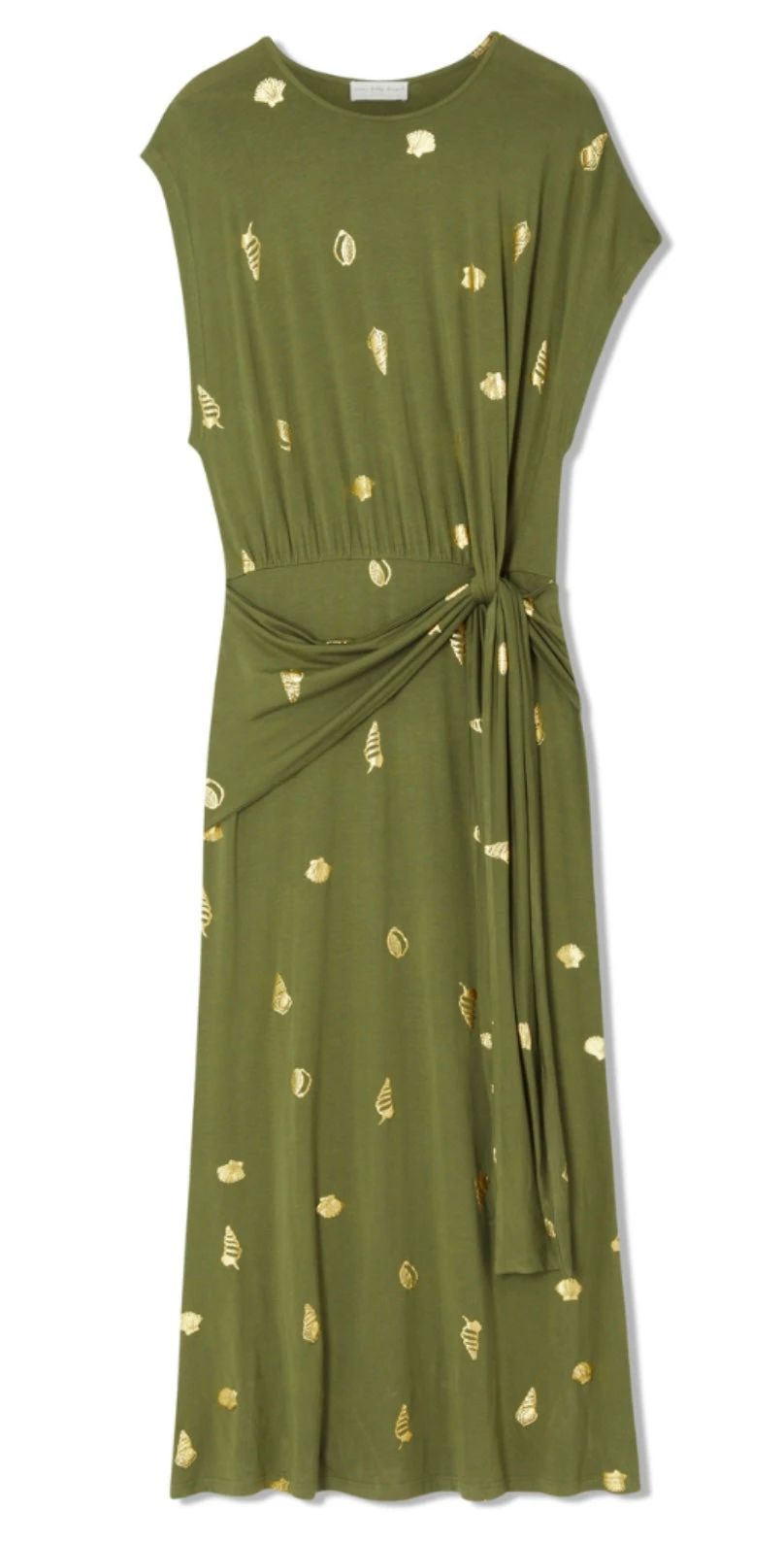 Never Fully Dressed Shell Midi Dress - Khaki 6 Never Fully Dressed Shell Midi Dress - Khaki - Image 4