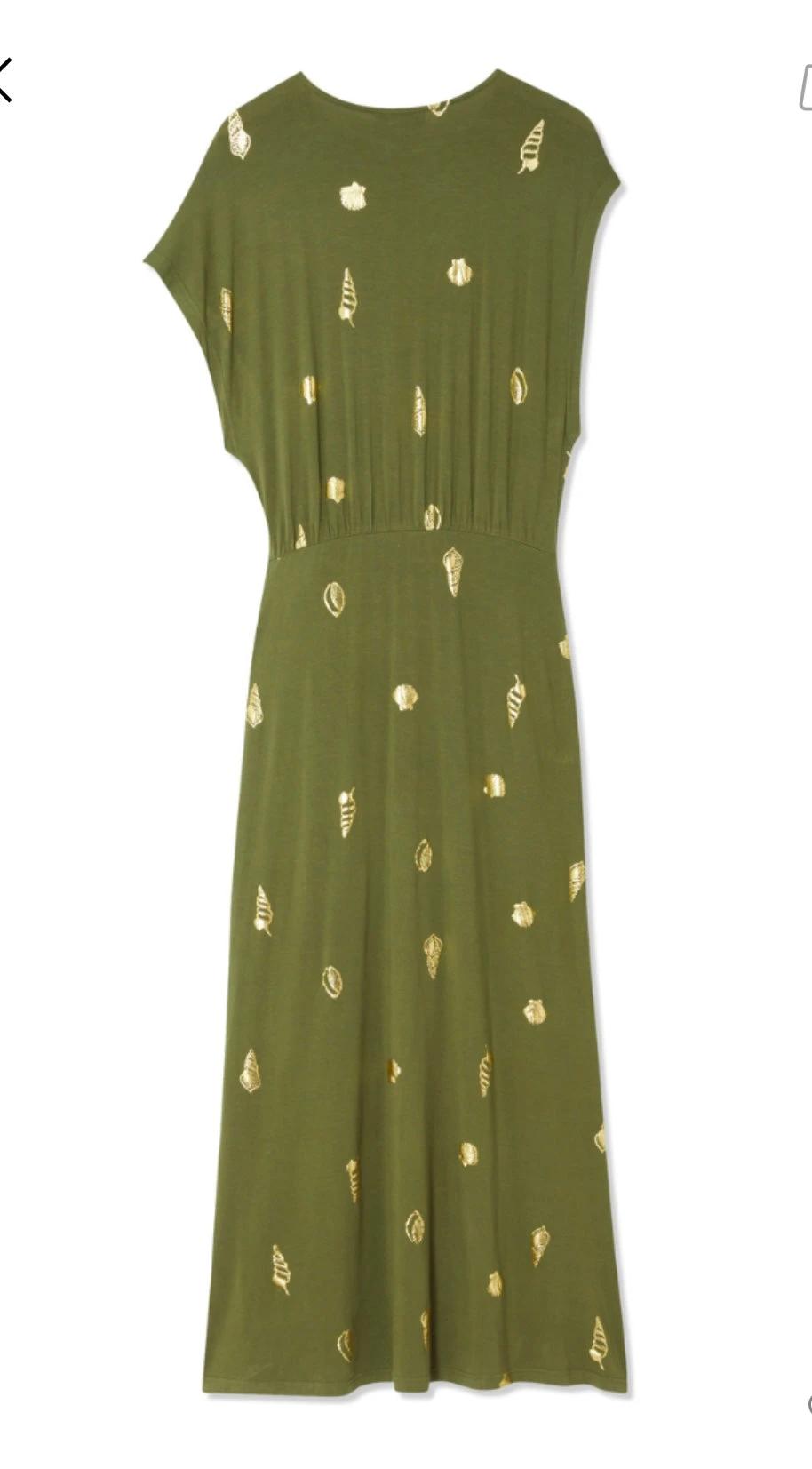 Never Fully Dressed Shell Midi Dress - Khaki 7 Never Fully Dressed Shell Midi Dress - Khaki - Image 5