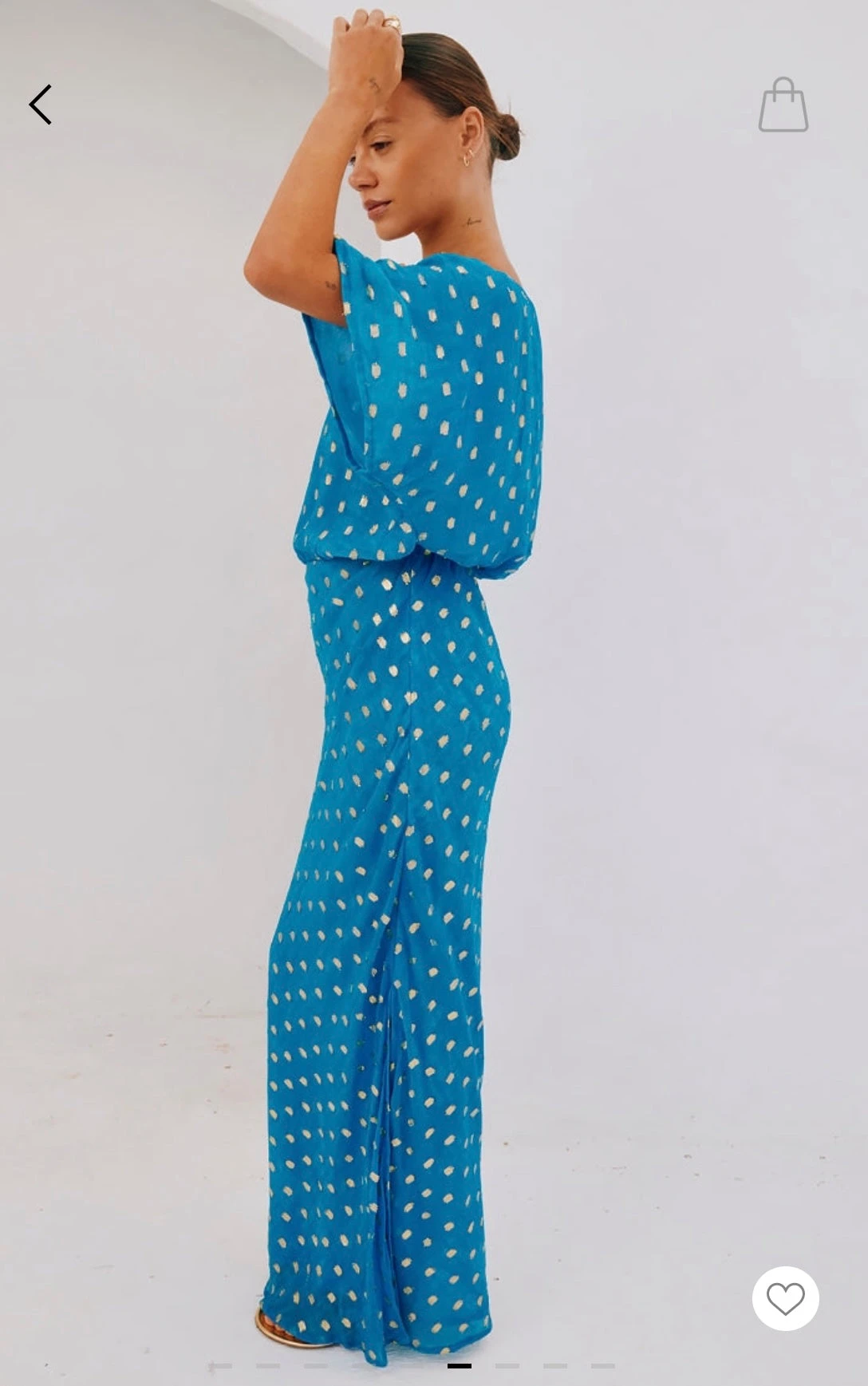 Never Fully Dressed Tilly Dress - Blue Jacquard 8 Never Fully Dressed Tilly Dress - Blue Jacquard - Image 6