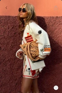 Alternative view of Never Fully Dressed Poema Martha Cardigan - White/Multi