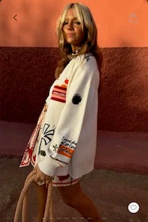 Never Fully Dressed Poema Martha Cardigan - White/Multi 10 Never Fully Dressed Poema Martha Cardigan - White/Multi - Image 8