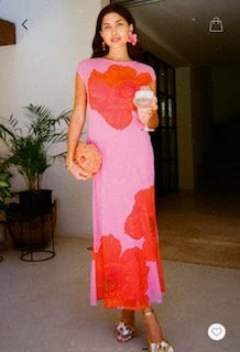 Never Fully Dressed Pink Poppy Sleeveless Mesh Dress - Pink Poppy 4 Never Fully Dressed Pink Poppy Sleeveless Mesh Dress - Pink Poppy - Image 2