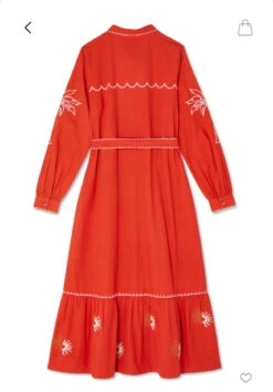 Never Fully Dressed Pollenca Shirt Dress - Red/Cream -Lulu&M IMG 6131