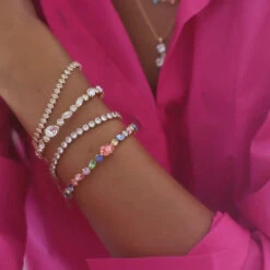 Alternative view of Caroline Svedbom Crystal Navette Bracelet Gold - Crystal