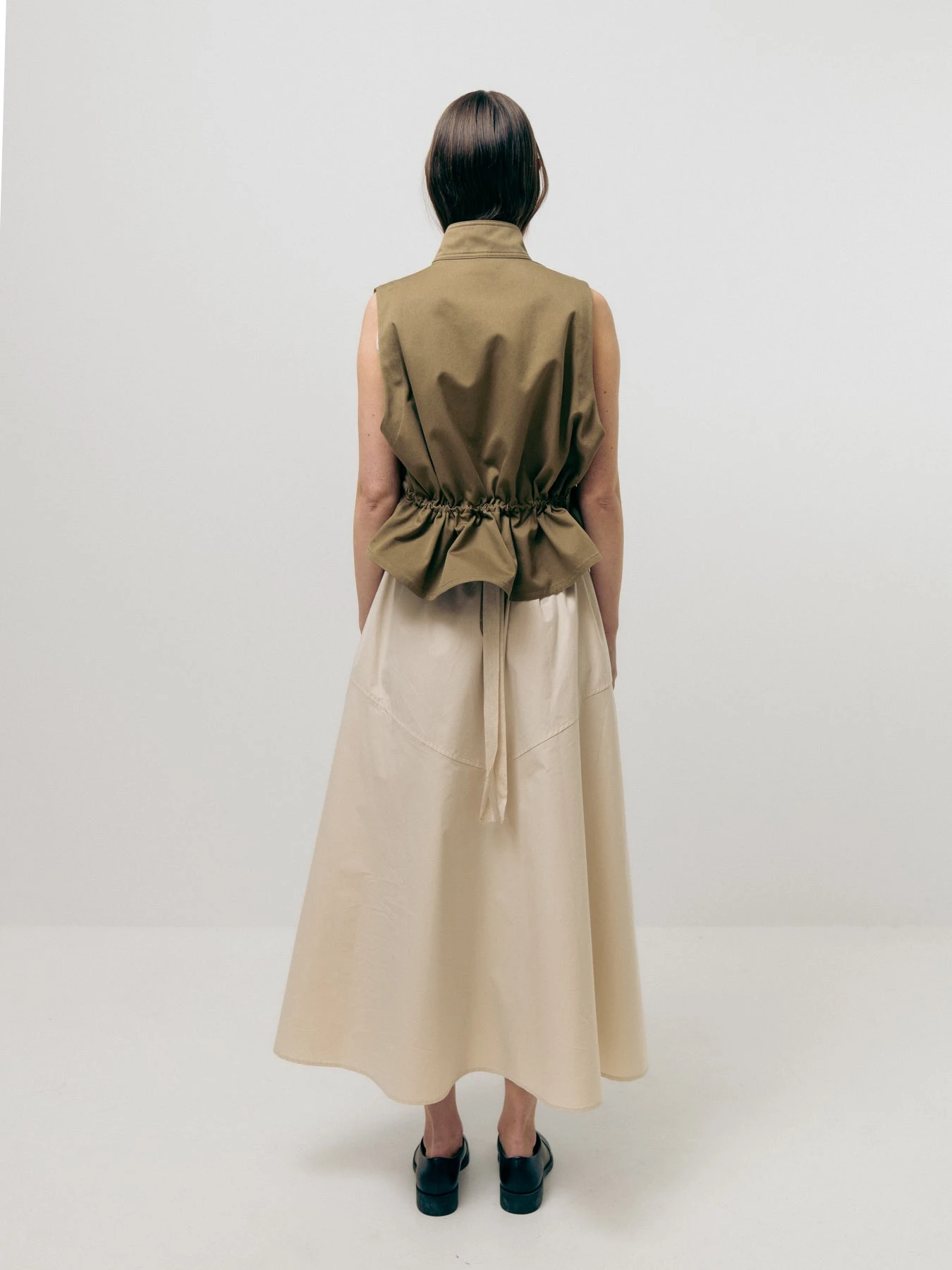 Emin + Paul Utility Vest Jacket - Khaki 4 Emin + Paul Utility Vest Jacket - Khaki - Image 2