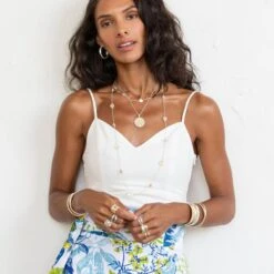 Alternative view of Anna Beck Dotted Station Necklace - Gold