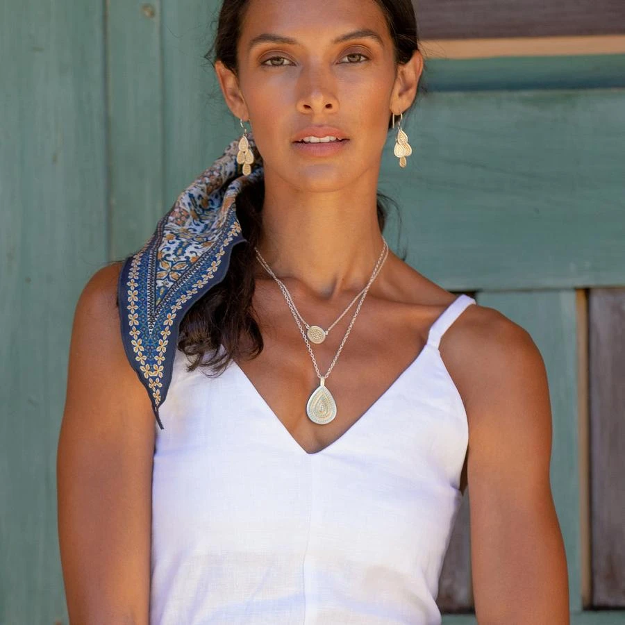 Anna Beck Large Beaded Teardrop Necklace - Gold 4 Anna Beck Large Beaded Teardrop Necklace - Gold - Image 2