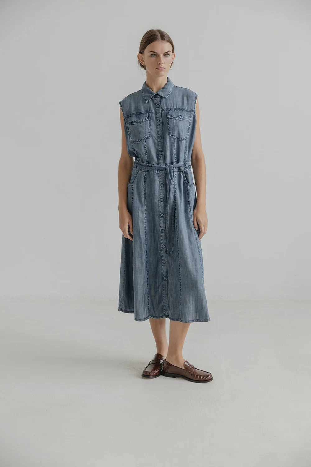Project AJ117 Kenna Denim Dress - Dark Indigo 3 Project AJ117 Kenna Denim Dress - Dark Indigo