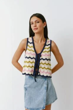 Seventy + Mochi Edie Tie Vest - Lime Strip 14 Seventy + Mochi Edie Tie Vest - Lime Strip -Lulu&M Kai SS 0825.jpg 3