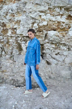Alternative view of Norr Kenzie Straight Leg Jeans - Blue Blocking