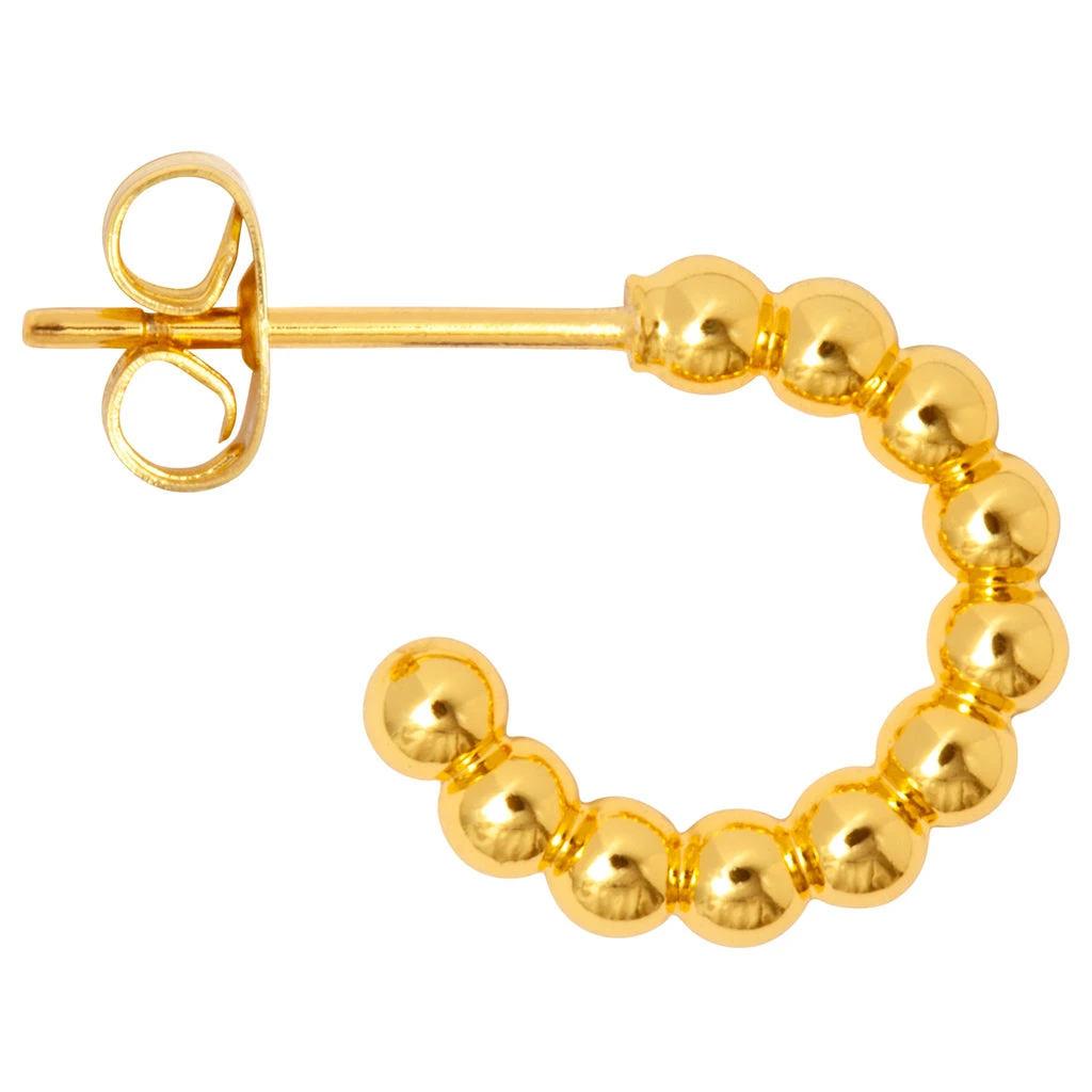 LULU Copenhagen Colour Ball Hoops - Gold 6 LULU Copenhagen Colour Ball Hoops - Gold - Image 4