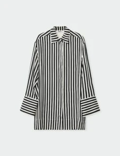 Day Birger Et Mikkelson Lea Striped Viscose Shirt - Fluid Stripes -Lulu&M Lea Striped Viscose Shirts Blouses DAY65243708 500143 FLUID STRIPES 4 jpg