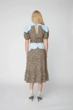 Alternative view of Stella Nova Leopard Midi Dress With Embroidery - Leopard