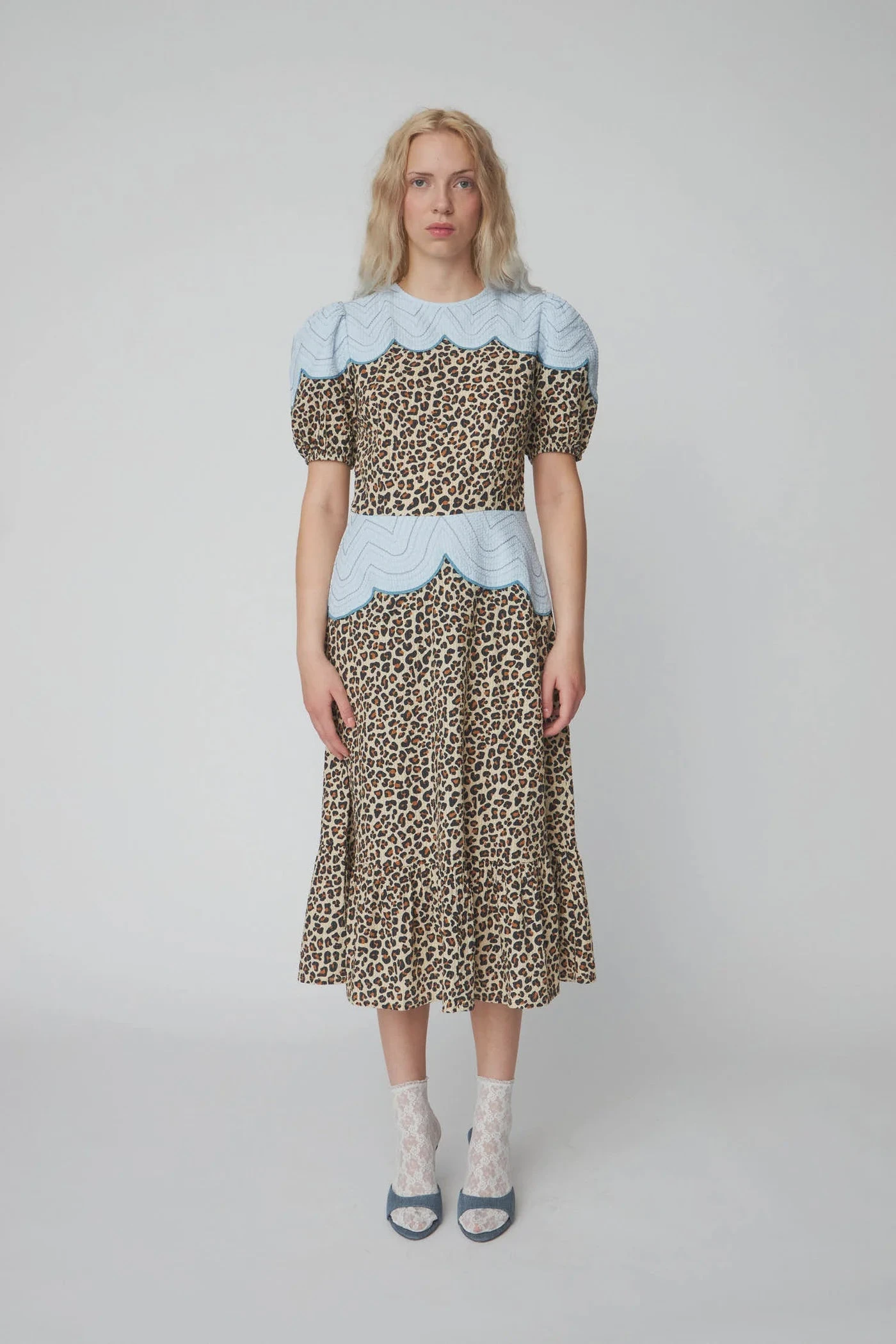 Stella Nova Leopard Midi Dress With Embroidery - Leopard 3 Stella Nova Leopard Midi Dress With Embroidery - Leopard