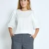 Minus Joa Short Sleeve Blouse - Cloud Dancer -Lulu&M MI6533 235CloudDancer Extra1