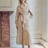 Vivere Miriam Tie Front Shirt - Beige Stripe -Lulu&M MIRIAM FL b386408a 8723 4d1e a44b f98d6415ba5e jpg