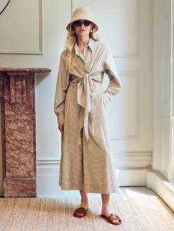 Vivere Miriam Tie Front Shirt - Beige Stripe 14 Vivere Miriam Tie Front Shirt - Beige Stripe -Lulu&M MIRIAM FL b386408a 8723 4d1e a44b f98d6415ba5e jpg