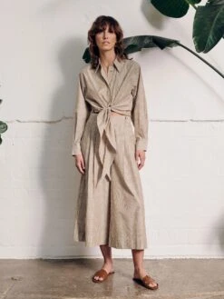 Vivere Miriam Tie Front Shirt - Beige Stripe 15 Vivere Miriam Tie Front Shirt - Beige Stripe -Lulu&M MIRIAM ISLA FL jpg d1363528 ffc6 49bd b541 1d8541988635