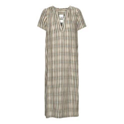 Project AJ117 Medina Dress - Khaki Stripes -Lulu&M Medina ProjectAJSS251 592KhakiStripes 1000x jpg