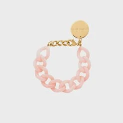Vanessa Baroni Mini Flat Chain Bracelet - Peach Sorbet