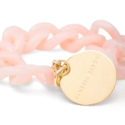 Alternative view of Vanessa Baroni Mini Flat Chain Bracelet - Peach Sorbet