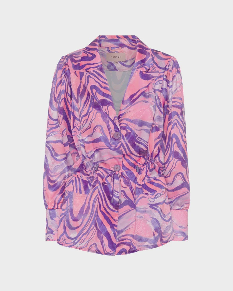 Hunkon Monique Blazer - Pink Swirl Art Print 3 Hunkon Monique Blazer - Pink Swirl Art Print