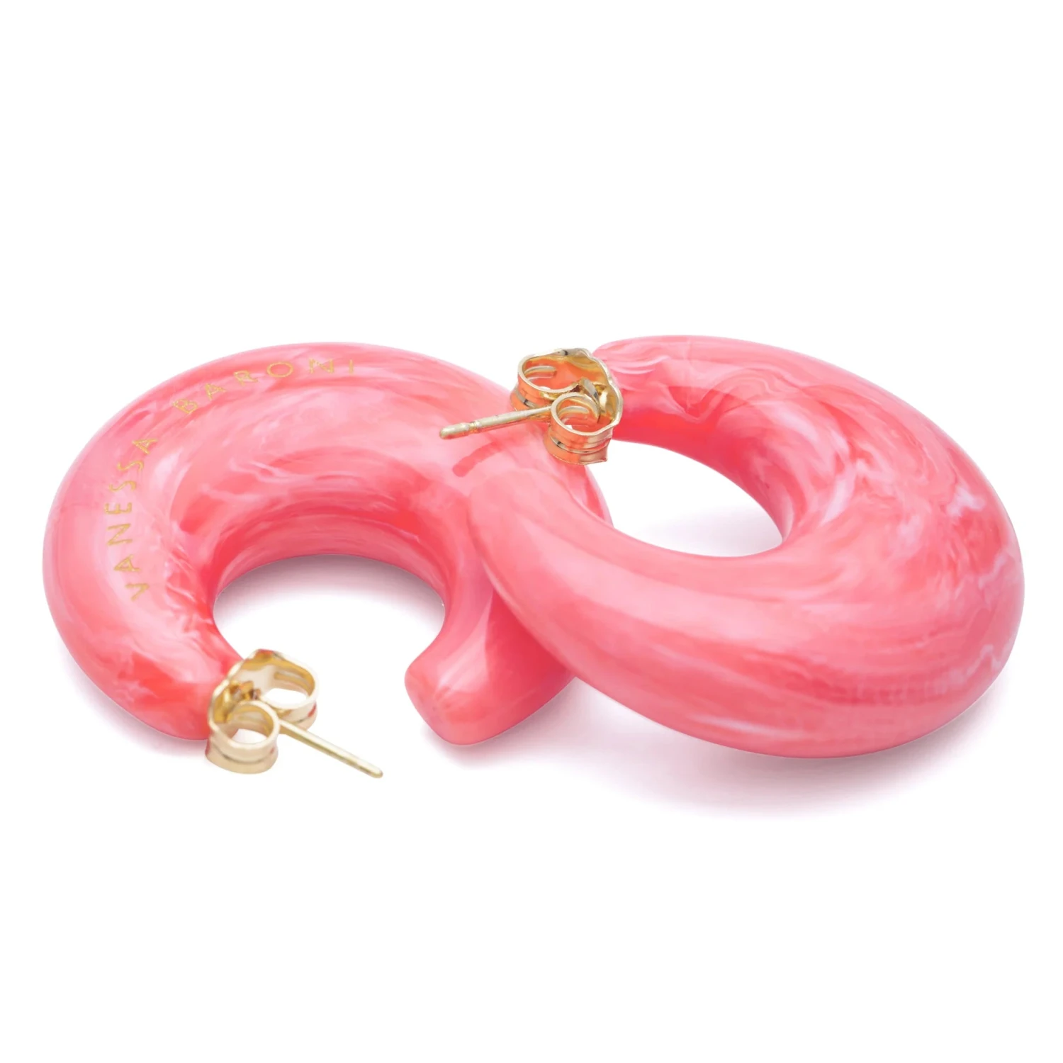 Vanessa Baroni Moon Earring - Strawberry Icecream 4 Vanessa Baroni Moon Earring - Strawberry Icecream - Image 2