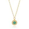Anna Beck Luna Pendant Necklace - Gold -Lulu&M NK10719 GTQ 1