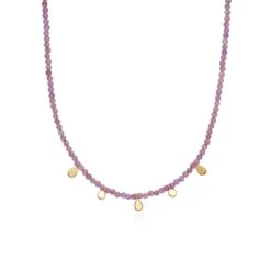 Anna Beck Vista Beaded Necklace - Lilac/Turquoise/Gold -Lulu&M NK10723 GPHOT 2