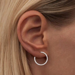 Alternative view of Lulu Copenhagen Medium Non Hoops - Sterling Silver Plate
