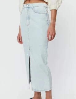 Alternative view of Day Birger Et Mikkelson Niki Soft Denim Skirt - Bleached White