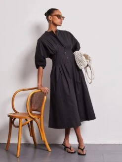 Vivere Nova Dress - Black 5 Vivere Nova Dress - Black -Lulu&M Nova black FL jpg