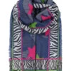 Ombre STARS Zebra Scarf - Blues -Lulu&M OM 2475 1