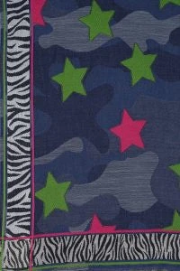 Alternative view of Ombre STARS Zebra Scarf - Blues