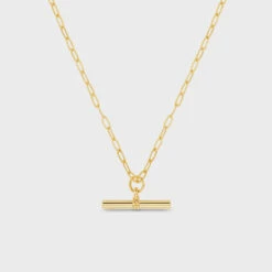 Orelia Chunky T-Bar Necklace