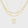 Orelia Mini Open Circle Textured 3-Row Necklace 2 Orelia Mini Open Circle Textured 3-Row Necklace -Lulu&M ORE30596 2 1000x1000 png