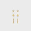 Orelia Pave Starburst & Opal Mini Micro 3 Pack Earrings 1 Orelia Pave Starburst & Opal Mini Micro 3 Pack Earrings -Lulu&M ORE30616 1000x1000 png