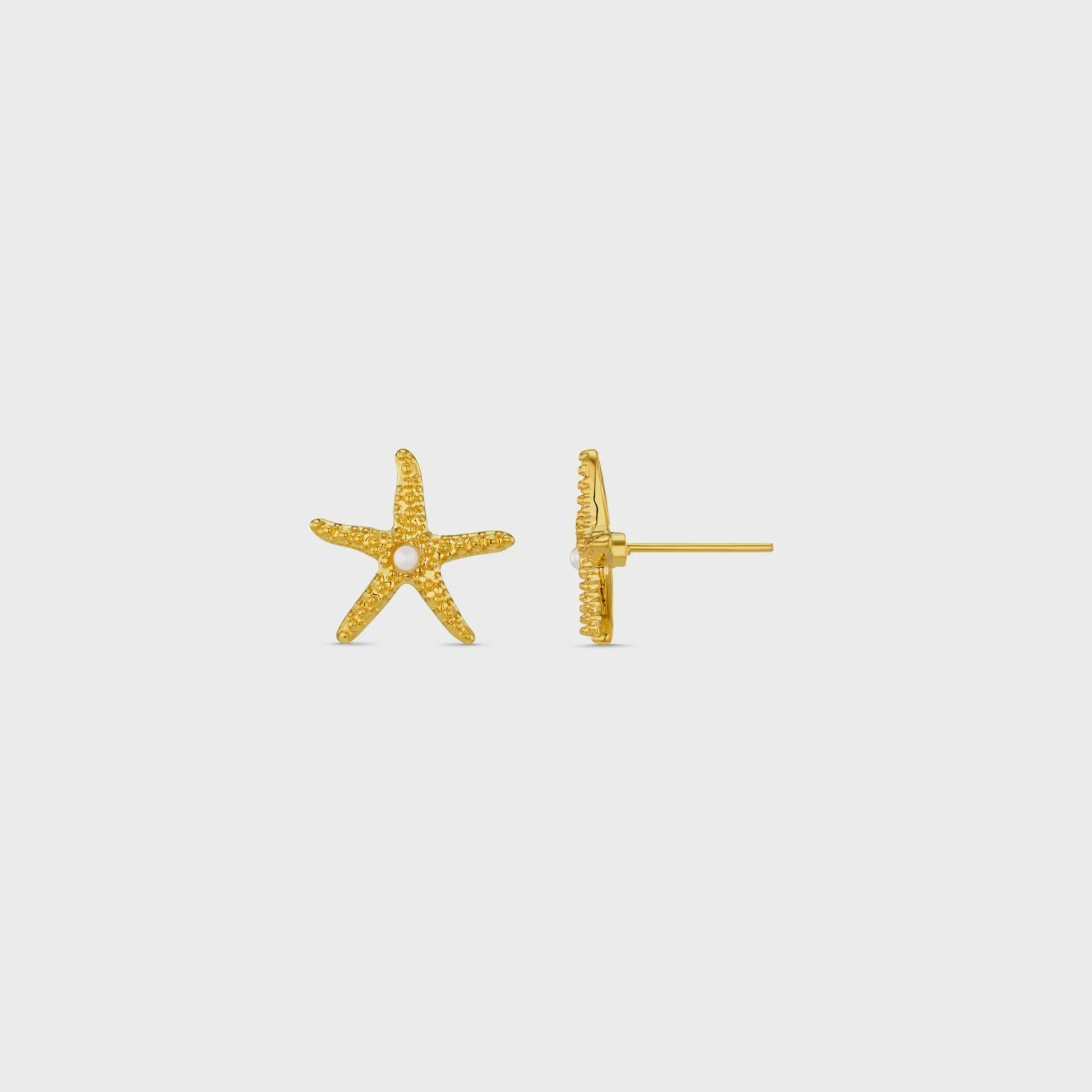 Orelia Starfish & Pearl Stud Earrings - Gold 3 Orelia Starfish & Pearl Stud Earrings - Gold