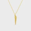 Orelia Spiral Shell Charm Necklace. - Gold -Lulu&M ORE30770 2 1000x1000 png