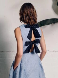 Vivere Pippa Occasion Bow Back Dress - Light Blue -Lulu&M PIPPA D 02c6d3be 3546 449d 997c 2bb75cf19e56 jpg