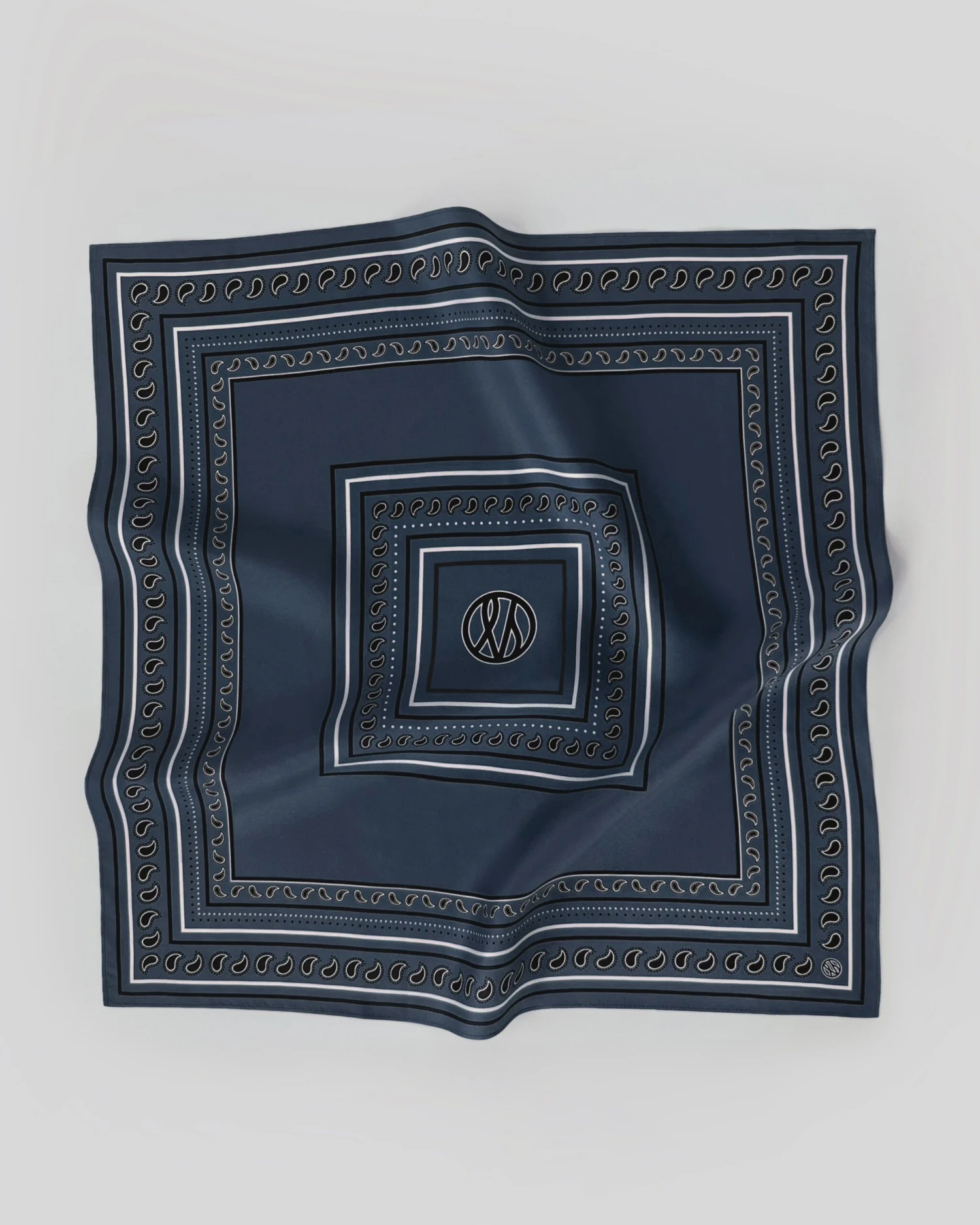 Lescarf Paisley Scarf - Navy 3 Lescarf Paisley Scarf - Navy