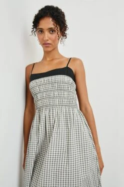 Rails Primrose Dress - Ivory Jet Gingham 11 Rails Primrose Dress - Ivory Jet Gingham -Lulu&M PRIMROSE IVORY JET GINGHAM 3
