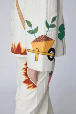 Stella Nova Patchwork Elements Cotton Jacket - Cream 7 Stella Nova Patchwork Elements Cotton Jacket - Cream -Lulu&M Patchwork Elements Cotton Jacket Jacket EM51 7049 029 Creme 2 jpg