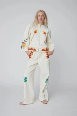 Stella Nova Patchwork Elements Cotton Jacket - Cream