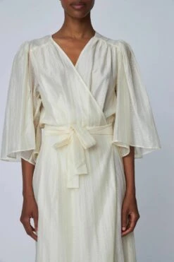 Stella Nova Pointelle Wrap Dress - Vanilla 6 Stella Nova Pointelle Wrap Dress - Vanilla -Lulu&M Pointelle Wrap Dress Dress SQ51 4099 030 Vanilla 1 jpg