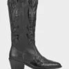 DWRS Regina Croco Western Boots - Black 1 DWRS Regina Croco Western Boots - Black -Lulu&M REGINA croco 28520 09 black 1 jpg