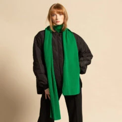 Alternative view of Green Thomas Ribbed Scarf - Jungle Green